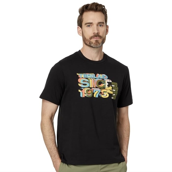 Timberland Since '73 Short Sleeve Black T-Shirt - Unisex NWT Mens M Women's L/XL - Picture 4 of 16